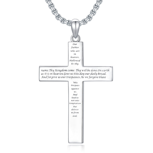 Cross Pendant With Christian Bible Verse