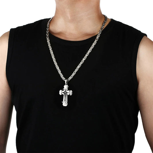Trinity Latin Cross Necklace For Men