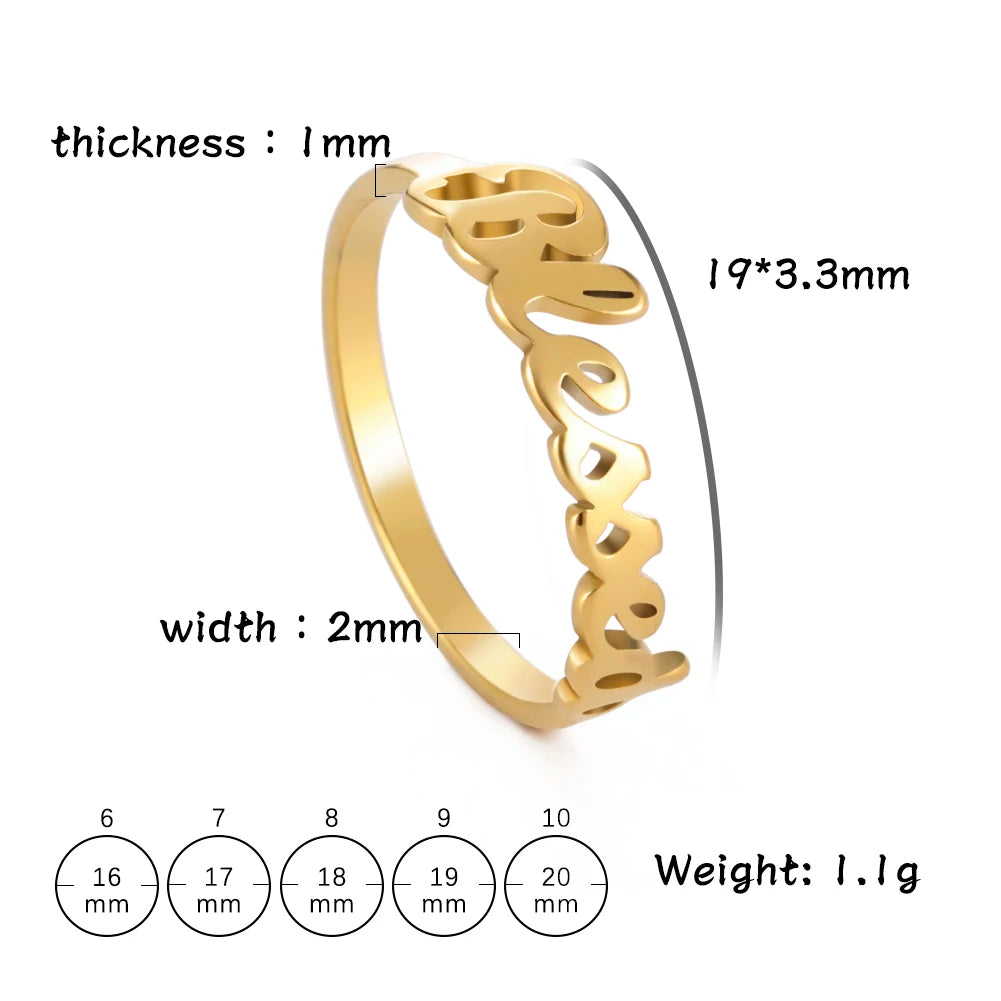 Stainless Steel Christian Catholic Blessed Ring