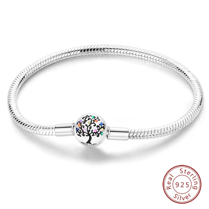 925 Silver Star Moon Clover Bracelet
