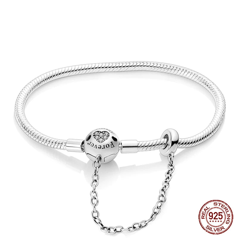 925 Silver Star Moon Clover Bracelet