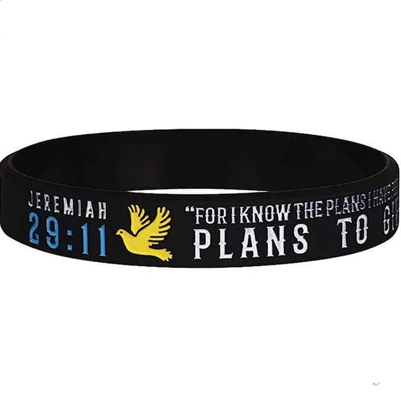 Christian Bible Verse Silicone Wristbands Faith Bracelets