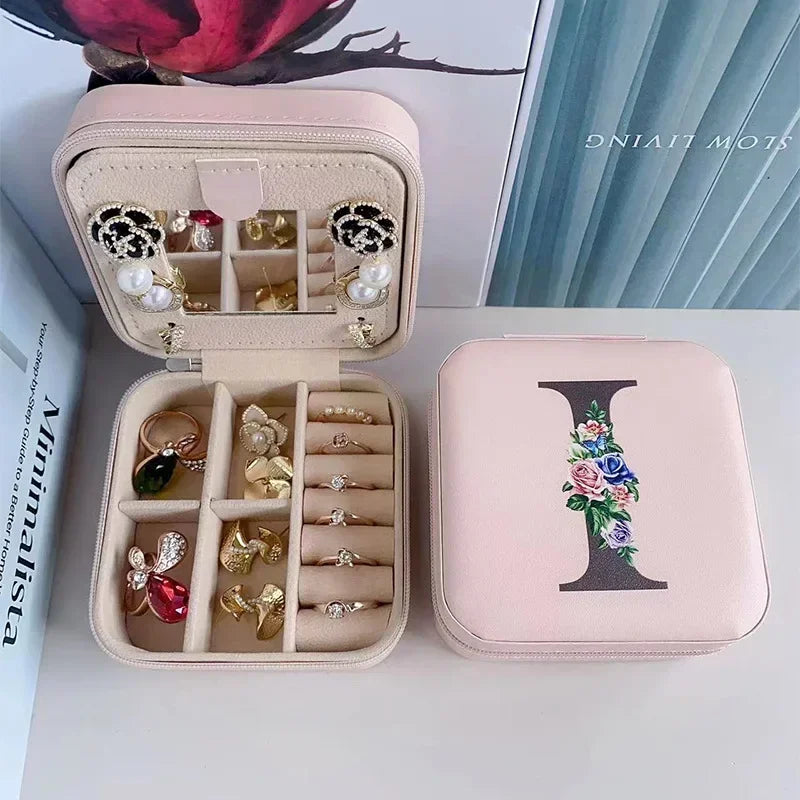Personalized Flower Alphabet Jewelry Box