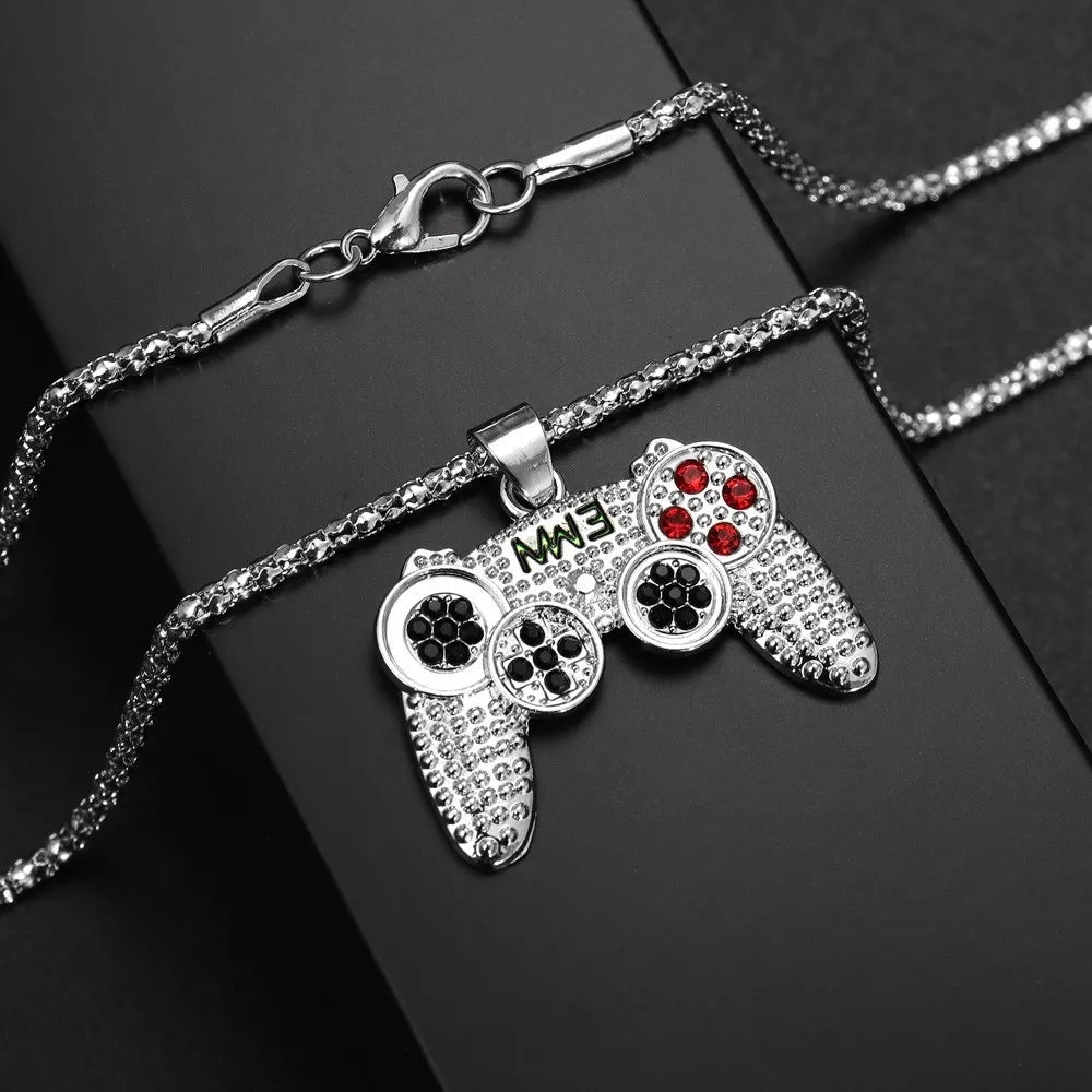 Trendy Golden Gamepad Lightning Necklace