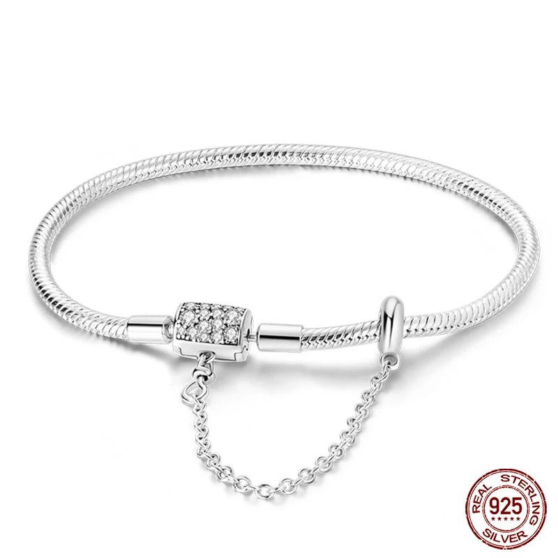925 Silver Star Moon Clover Bracelet