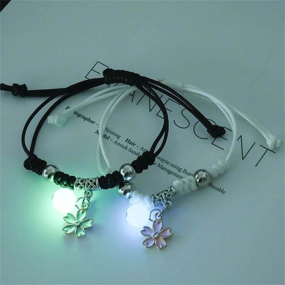 Luminous Star & Charm Love Couple Bracelet
