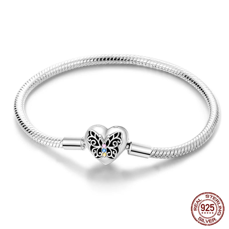 925 Silver Star Moon Clover Bracelet