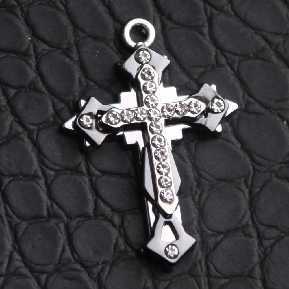 Trendy Hip-Hop Titanium Steel Cross Necklace