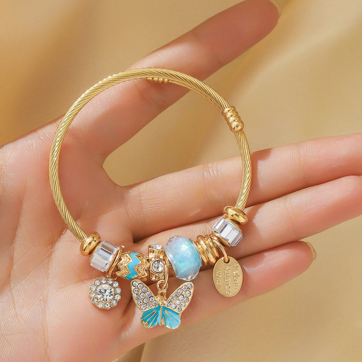 Stainless Steel Multi-Element Charm Bracelet