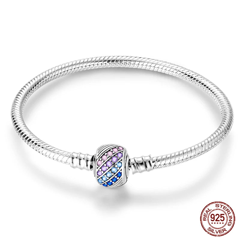 925 Silver Star Moon Clover Bracelet