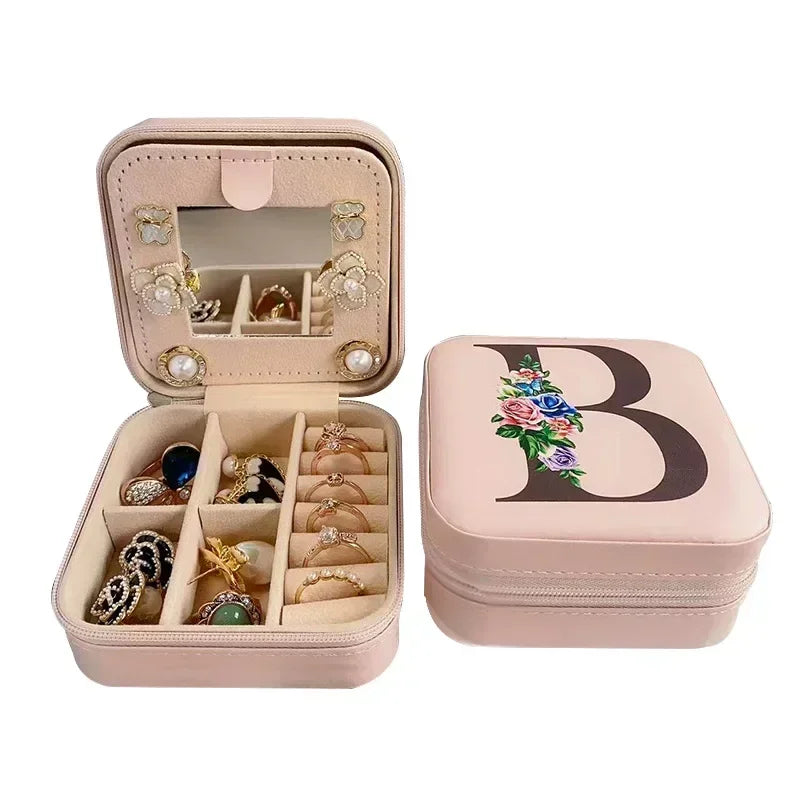 Personalized Flower Alphabet Jewelry Box