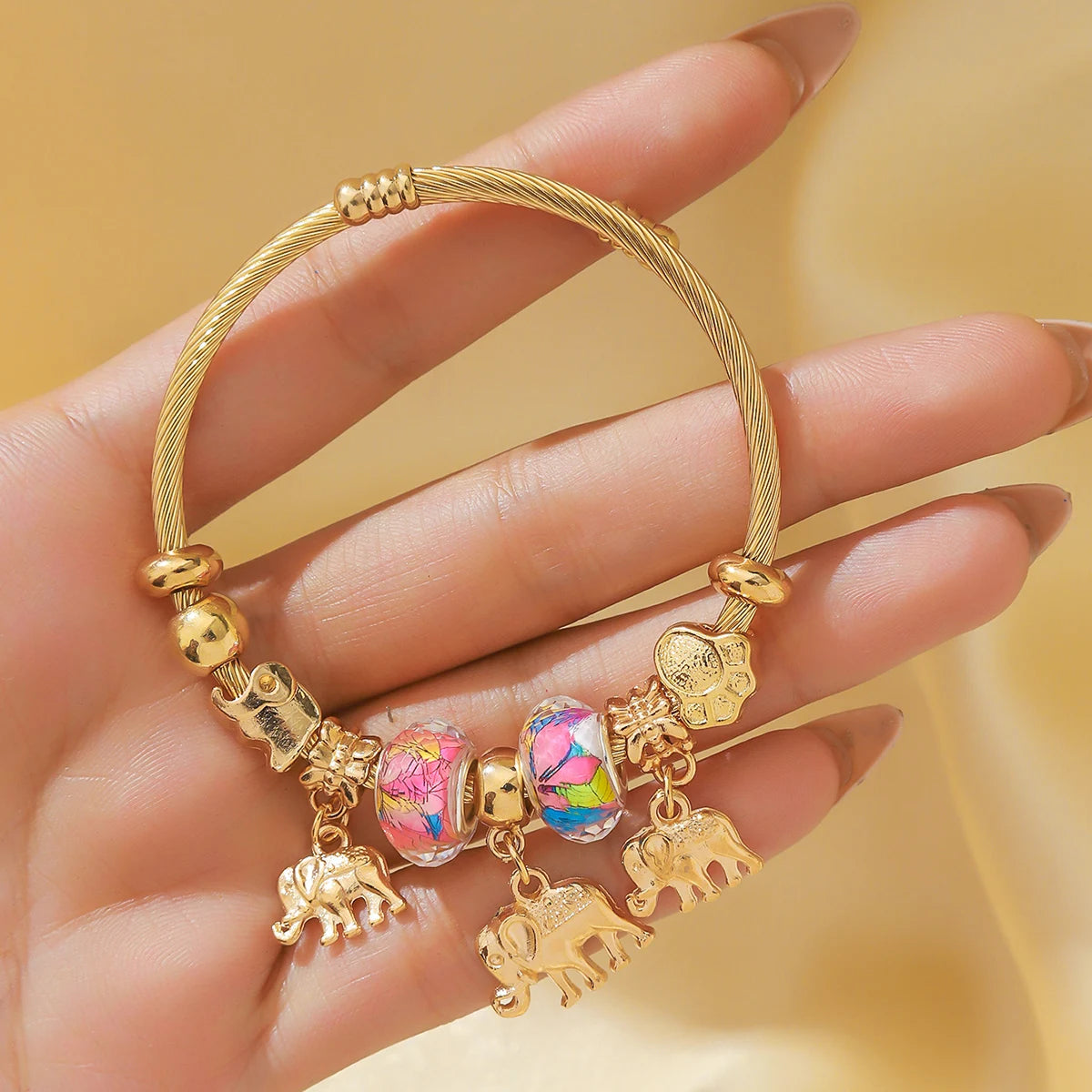 Stainless Steel Multi-Element Charm Bracelet