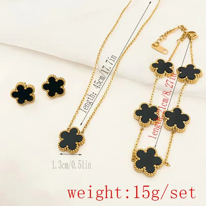 3-Piece Plum Blossom Jewelry Set
