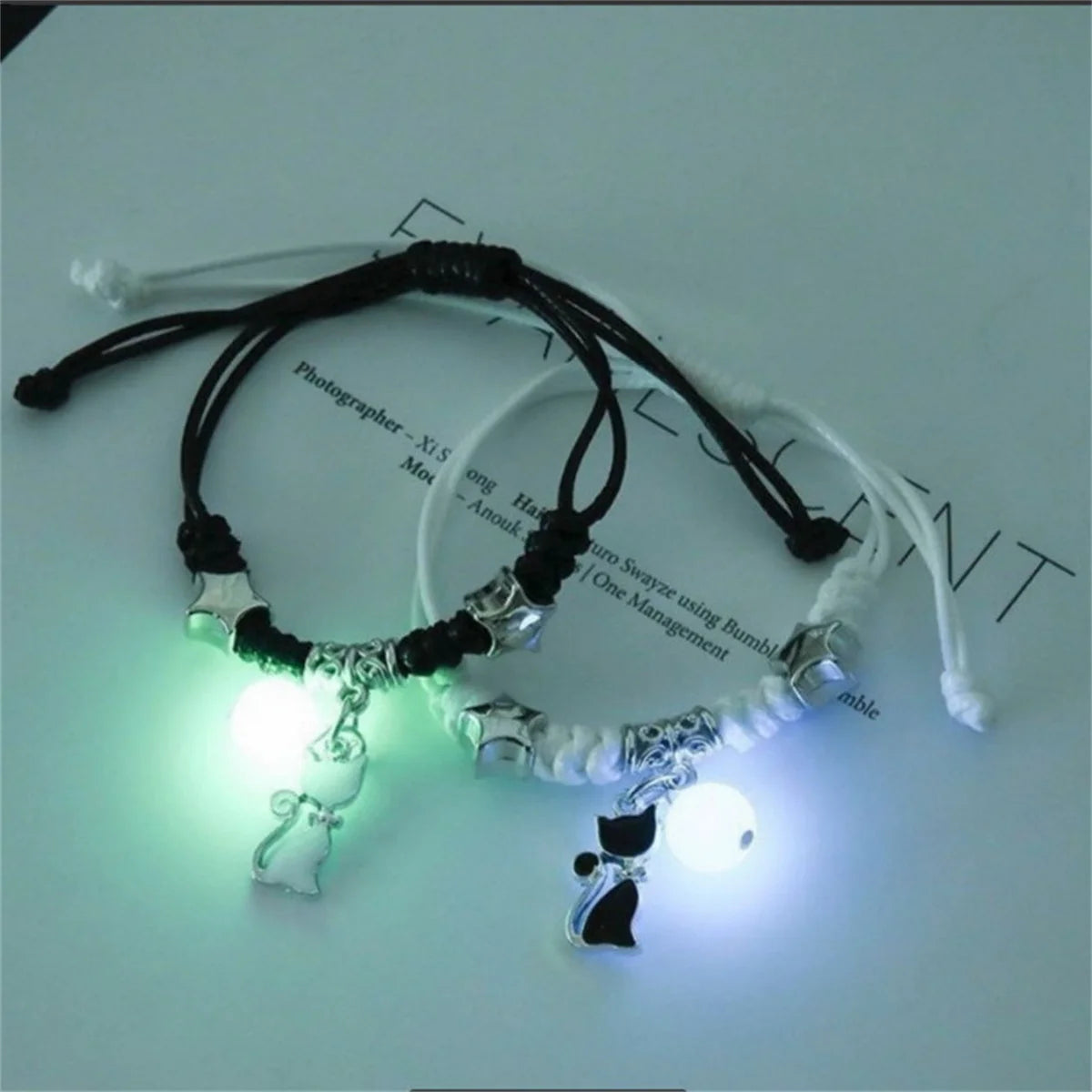 Luminous Star & Charm Love Couple Bracelet