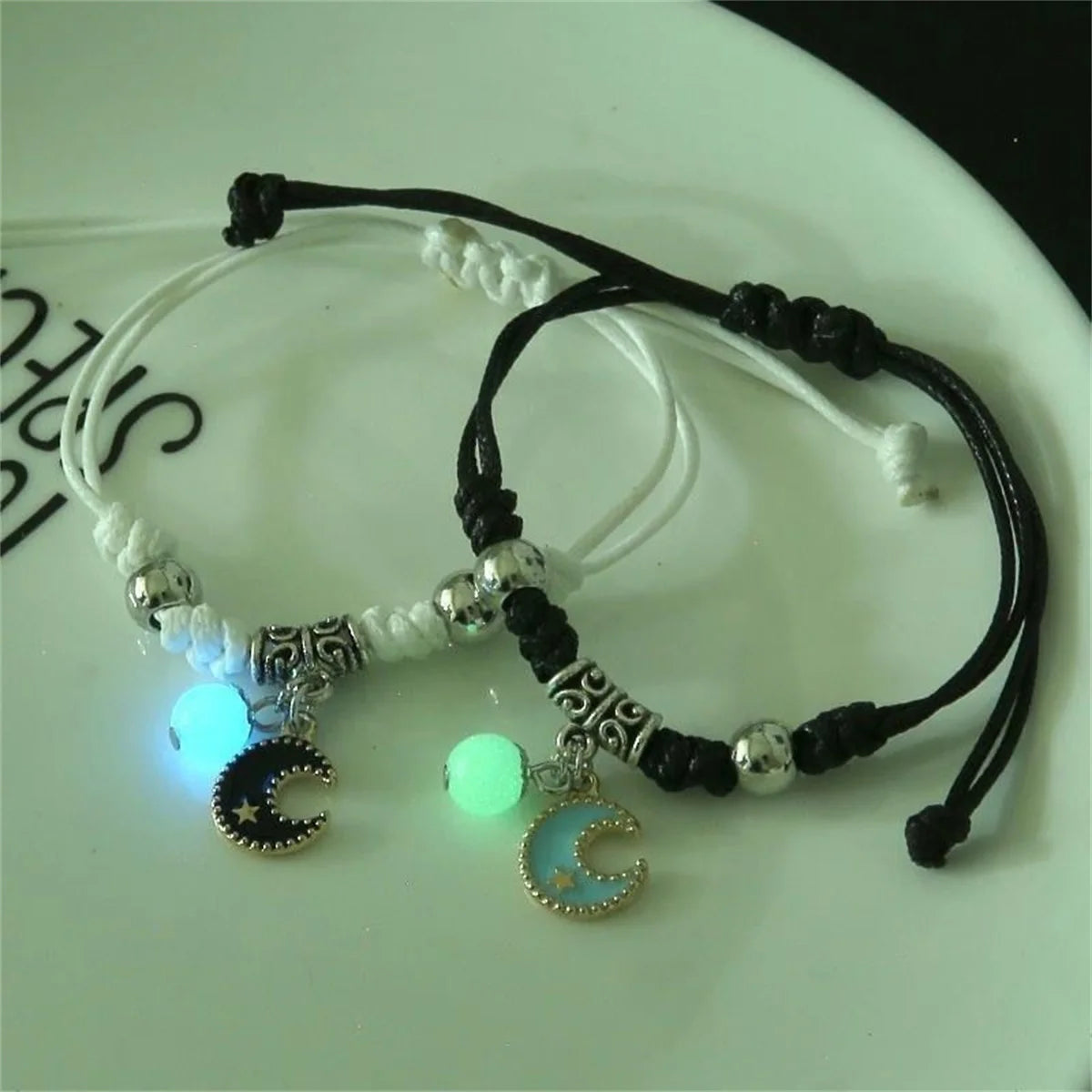 Luminous Star & Charm Love Couple Bracelet