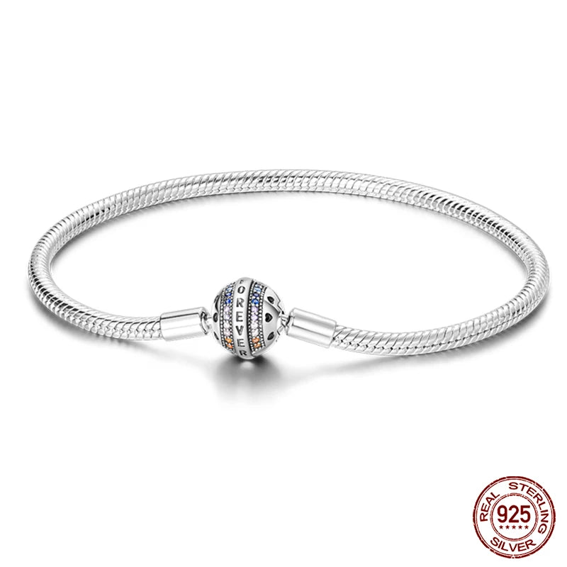 925 Silver Star Moon Clover Bracelet