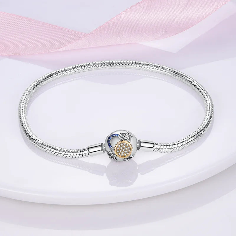 925 Silver Star Moon Clover Bracelet