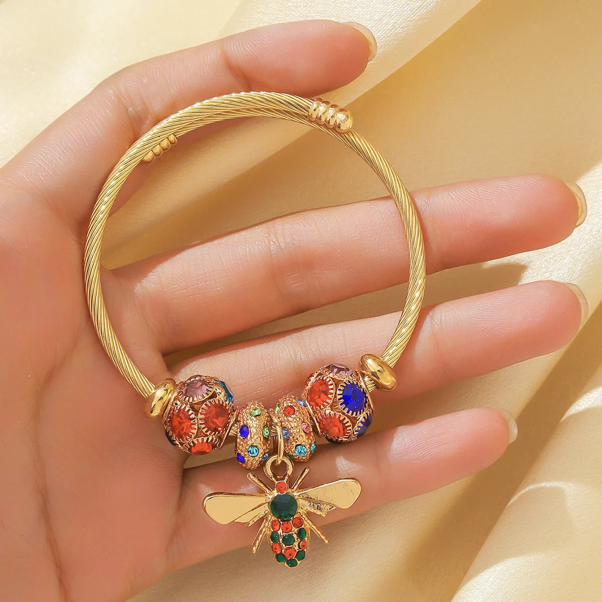 Stainless Steel Multi-Element Charm Bracelet