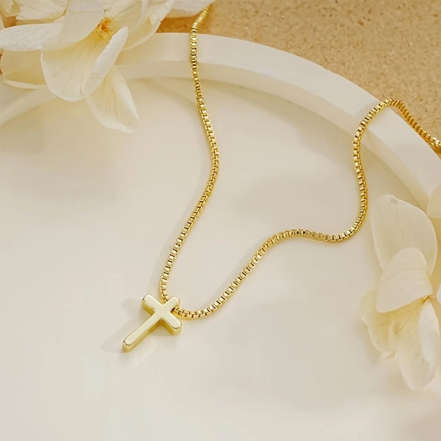 Elegant Stainless Steel Cross Necklace for Women Trendy Pendant Jewelry Suitable for Both Casual and Party Wea - Blessings is Here