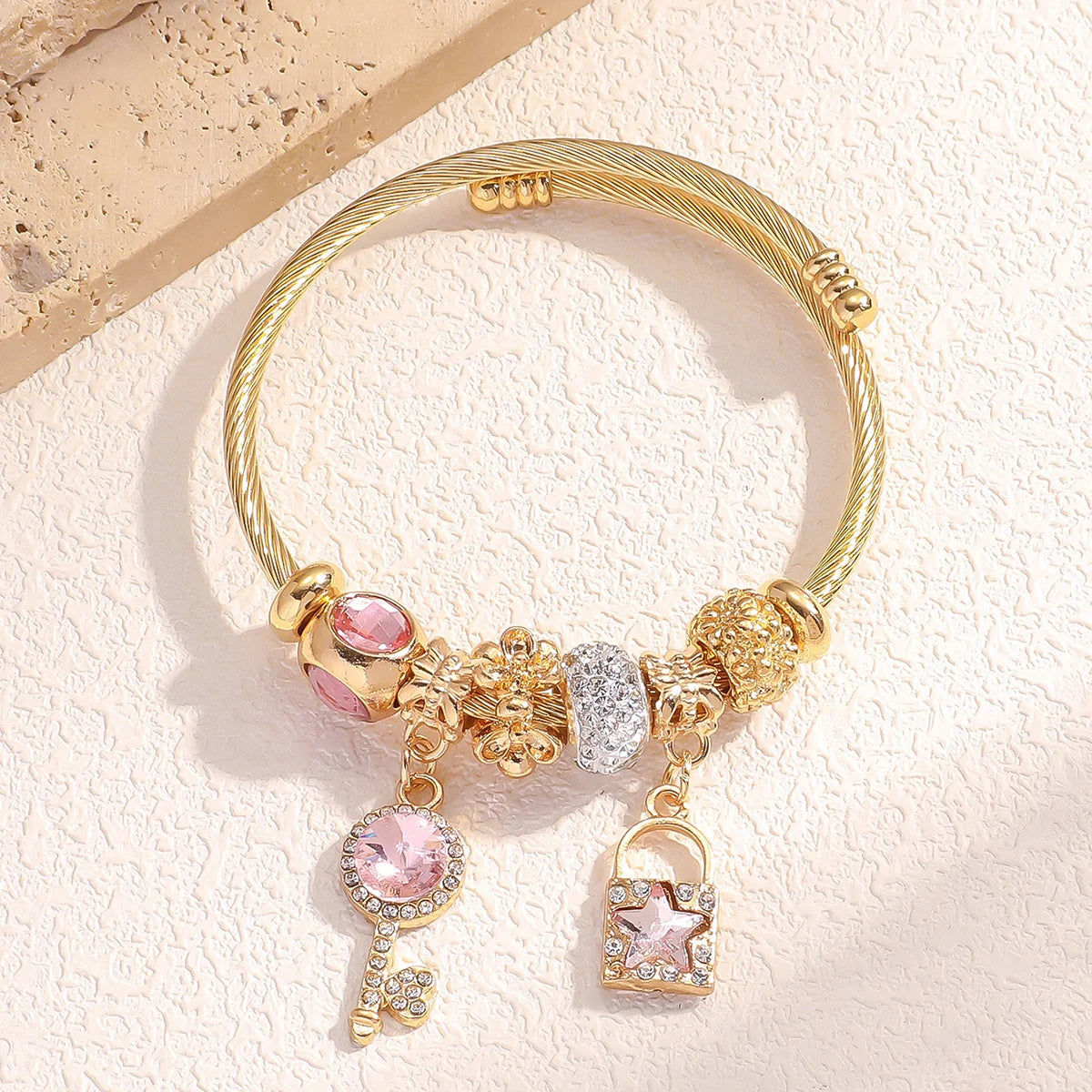 Stainless Steel Multi-Element Charm Bracelet