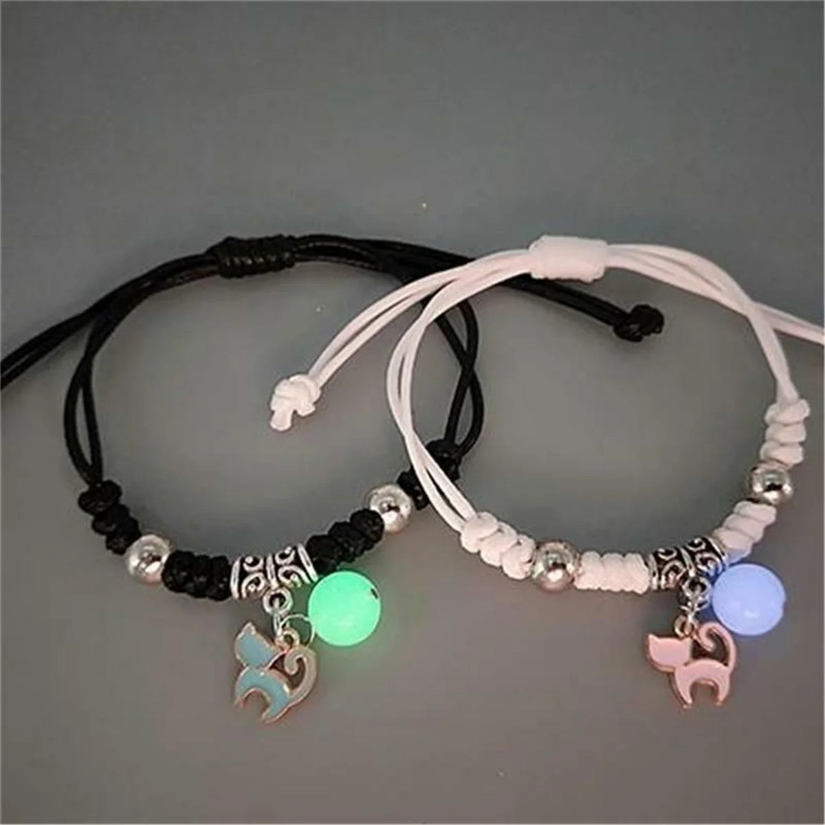 Luminous Star & Charm Love Couple Bracelet