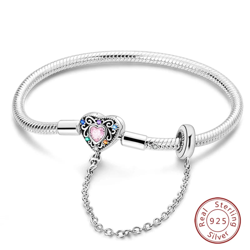 925 Silver Star Moon Clover Bracelet