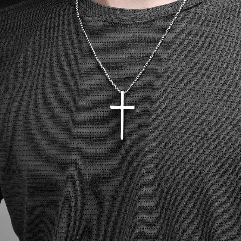 Unisex Titanium Steel Cross Necklace
