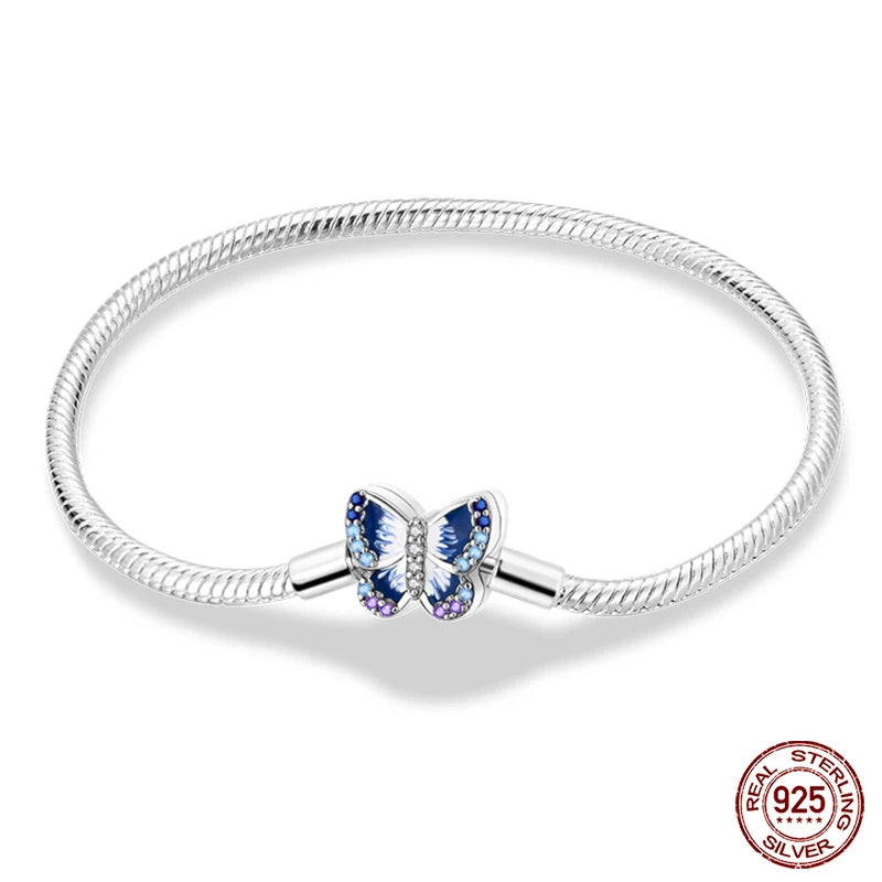 925 Silver Star Moon Clover Bracelet