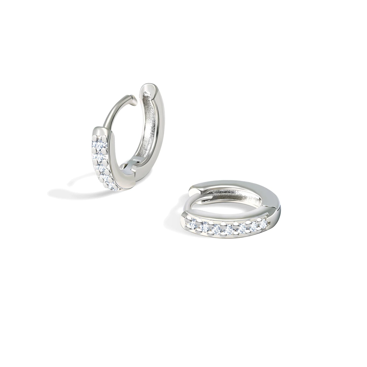2–6PCS Crystal Zirconia Hoop Earrings