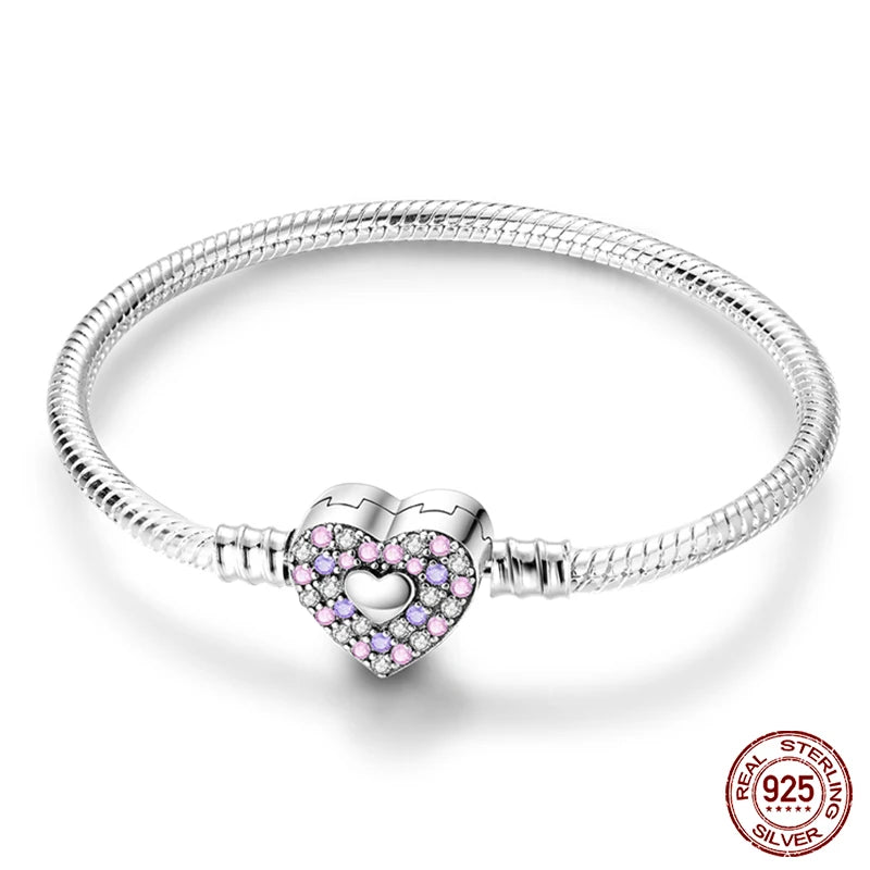 925 Silver Star Moon Clover Bracelet