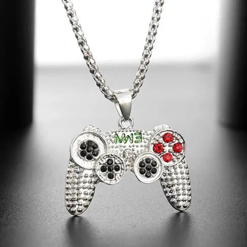 Trendy Golden Gamepad Lightning Necklace