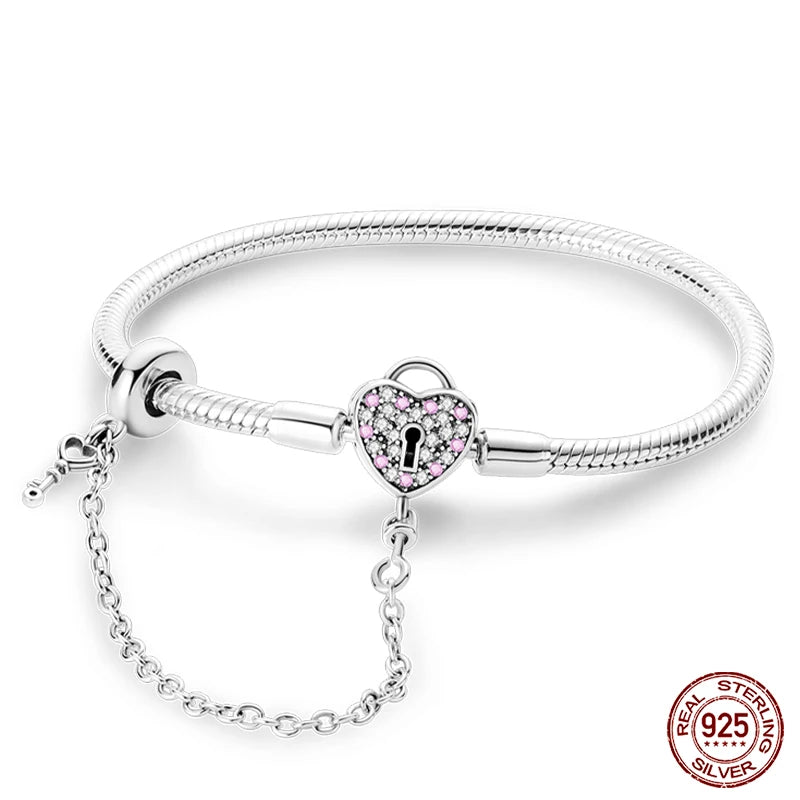 925 Silver Star Moon Clover Bracelet