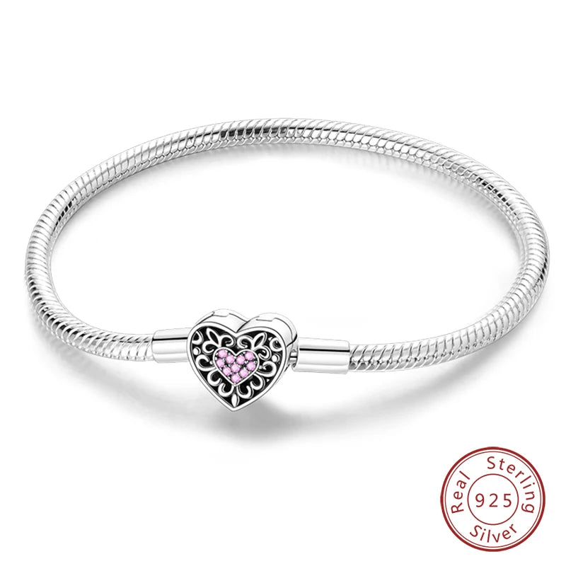 925 Silver Star Moon Clover Bracelet