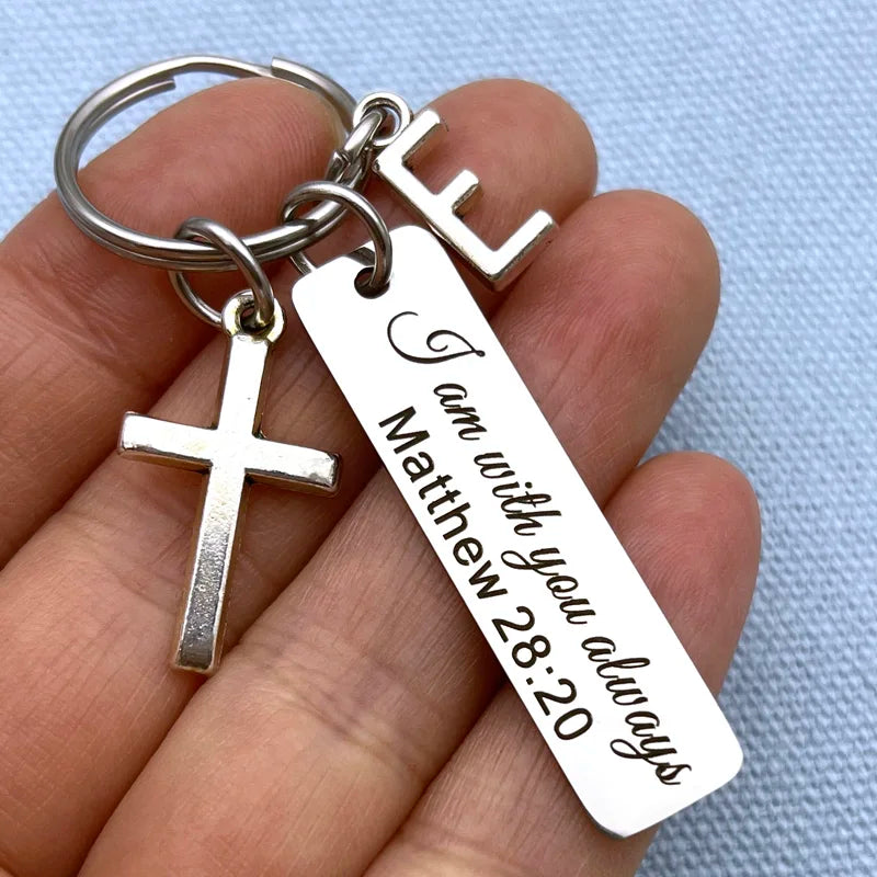 “I Am Always with You” Stainless Steel Keychain