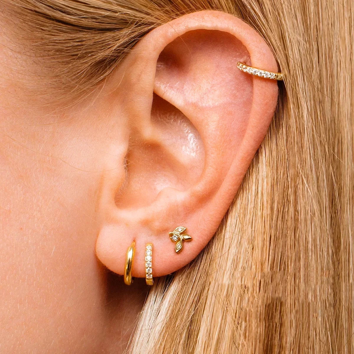 2–6PCS Crystal Zirconia Hoop Earrings
