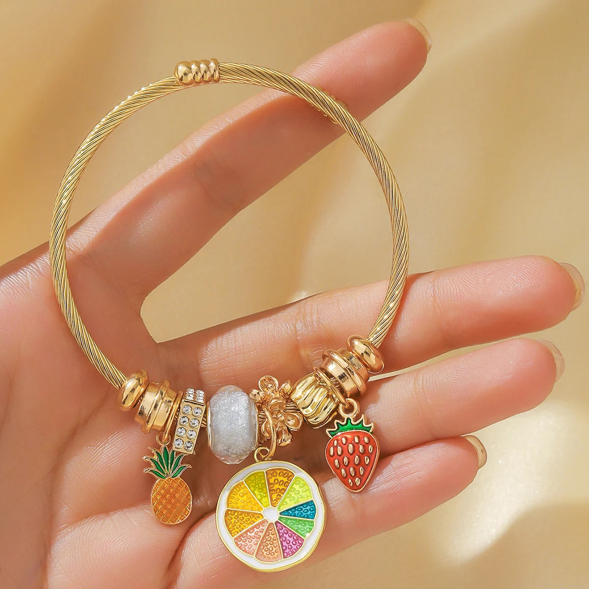 Stainless Steel Multi-Element Charm Bracelet