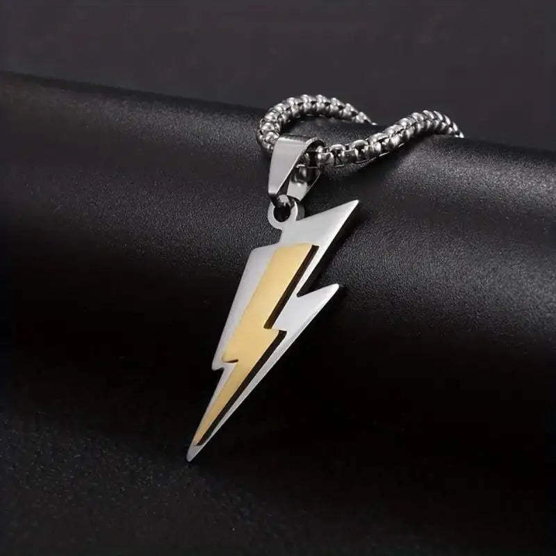Trendy Golden Gamepad Lightning Necklace