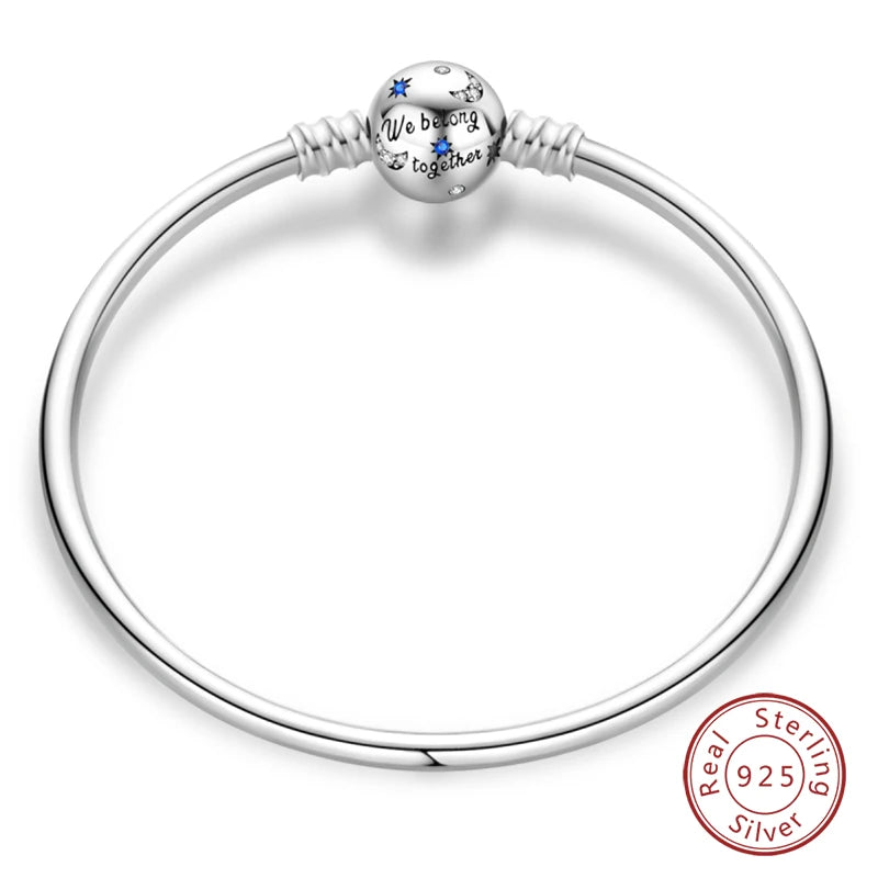 925 Silver Star Moon Clover Bracelet