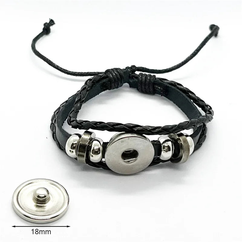 Multilayer Christian Faith Bible Verse Leather Bracelet