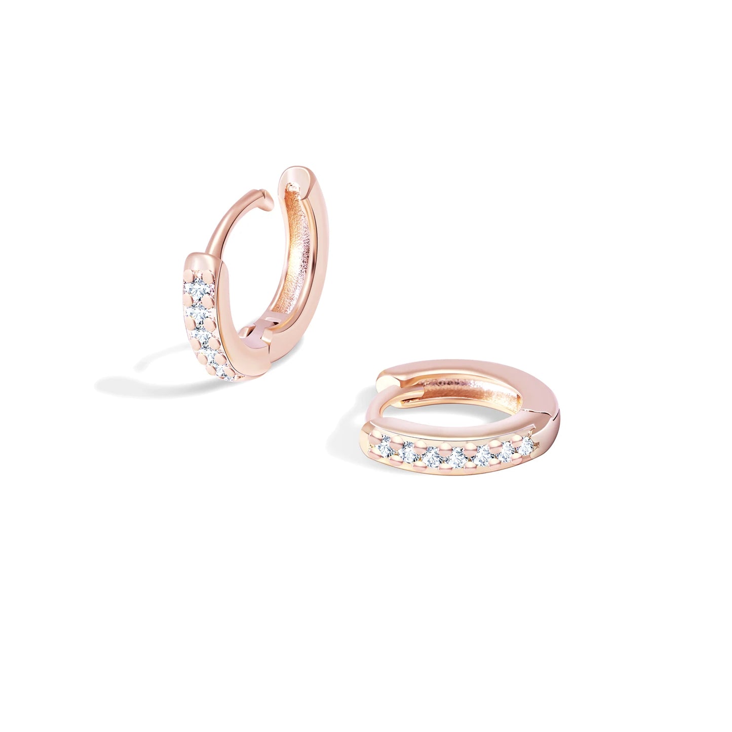2–6PCS Crystal Zirconia Hoop Earrings