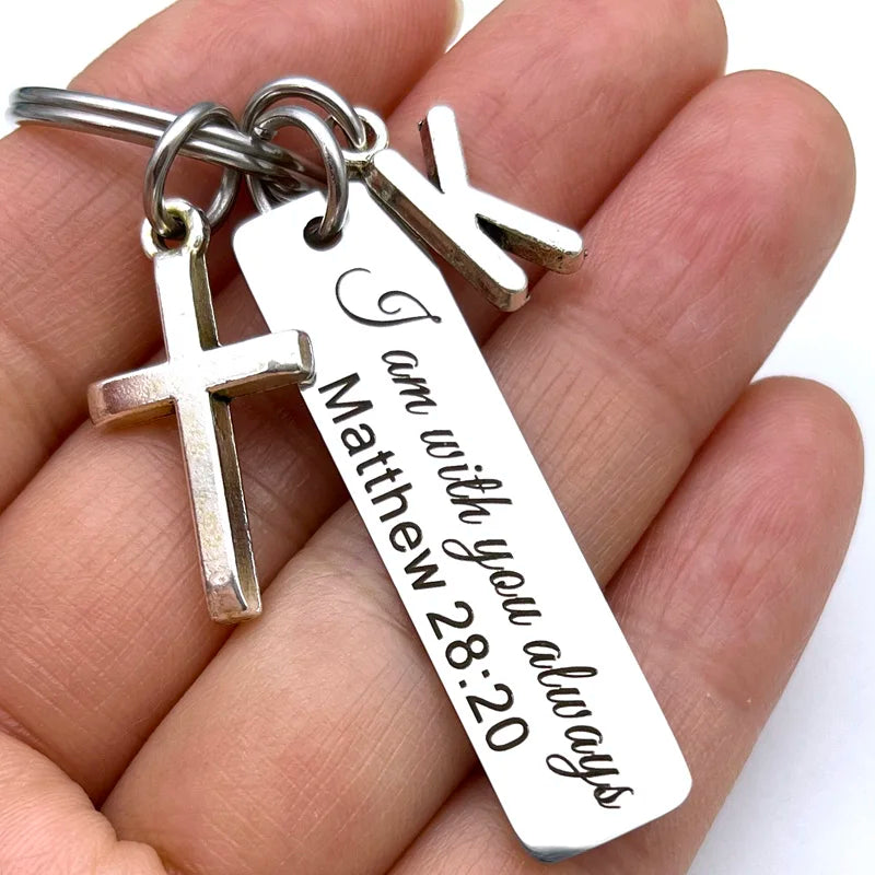 “I Am Always with You” Stainless Steel Keychain