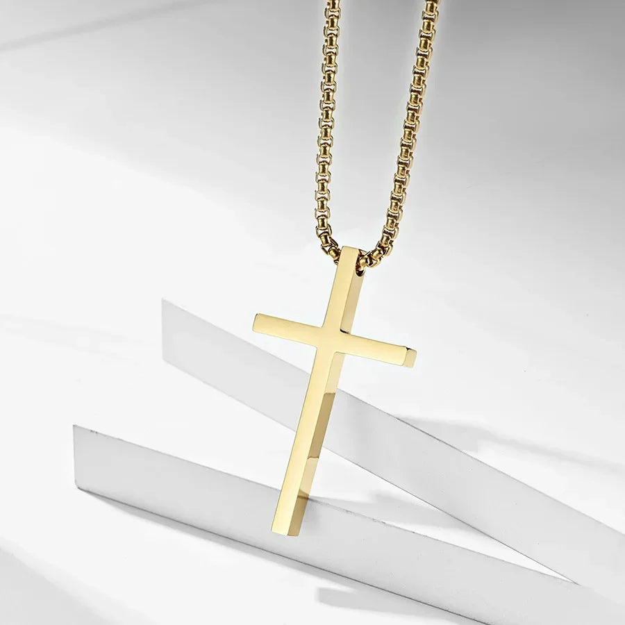 Unisex Titanium Steel Cross Necklace