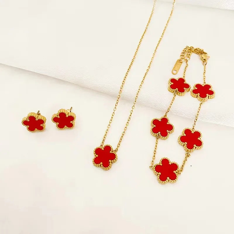 3-Piece Plum Blossom Jewelry Set