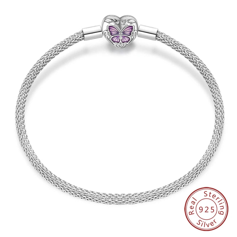 925 Silver Star Moon Clover Bracelet
