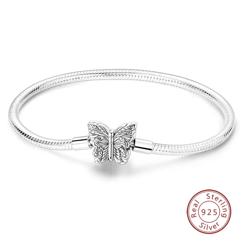 925 Silver Star Moon Clover Bracelet