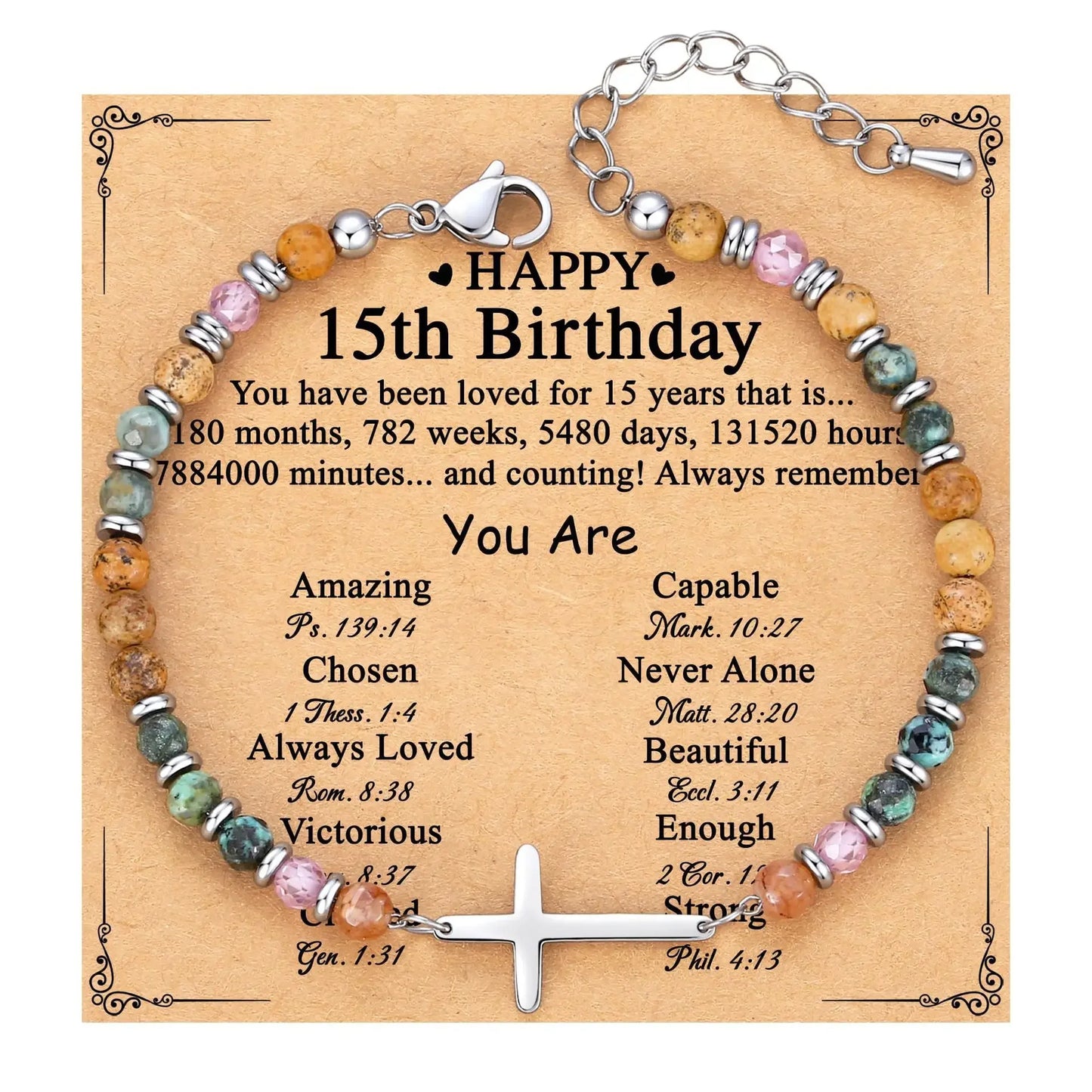 Birthday Christian gifts Cross Bracelet for Women Steel Confirmation Baptism Easter Unique Gift for Girls Friends Daughter Sister - Blessings is Here