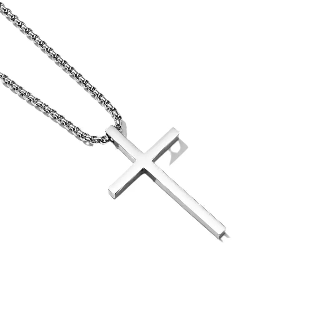 Unisex Titanium Steel Cross Necklace