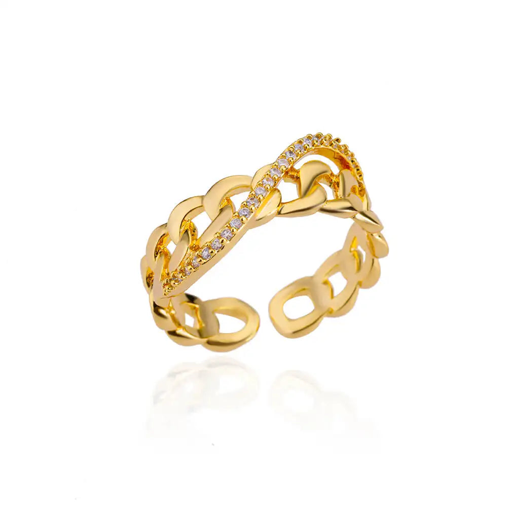 Luxury Zircon Cross Ring for Women