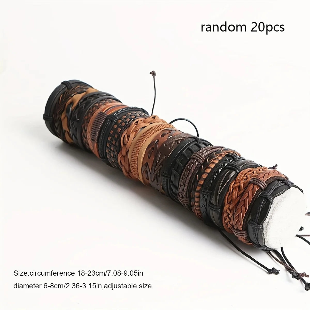 Braided Leather & Bead Bracelet Set