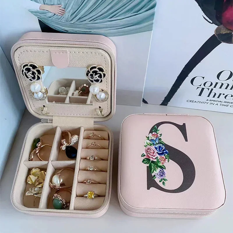 Personalized Flower Alphabet Jewelry Box